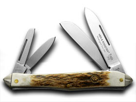 Hen & Rooster Deer Stag Whittler Pocket Knife 234-DS