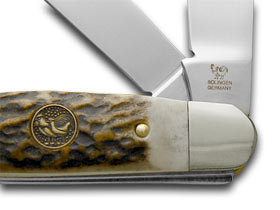 Hen & Rooster Genuine Stag Stockman Pocket Knife 313-DS
