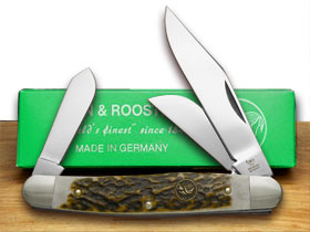 Hen & Rooster Genuine Stag Stockman Pocket Knife 313-DS