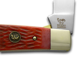 Hen & Rooster Red Pickbone Hawkbill Pocket Knife 441-RPB