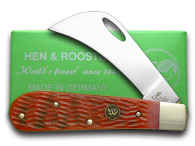 Hen & Rooster Red Pickbone Hawkbill Pocket Knife 441-RPB