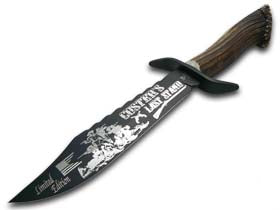 Hen & Rooster Custer's Last Stand Deer Stag Bowie Blackened Stainless 5000B/CLS