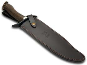 Hen & Rooster Custer's Last Stand Deer Stag Bowie Blackened Stainless 5000B/CLS