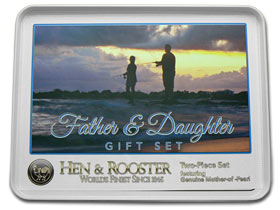 Hen & Rooster Father Daughter Set Genuine Mother of Pearl 1/500 Barlow Pocket Knife Set HR-FD/PI