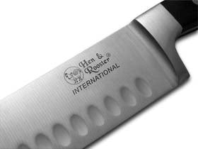 Hen & Rooster 6-Piece Kitchen Cutlery Full Tang Set with Clear Block HRI-026