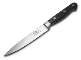 Hen & Rooster 6-Piece Kitchen Cutlery Full Tang Set with Clear Block HRI-026
