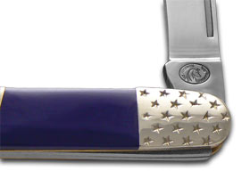 Silverhorse Stoneworks™ Whittler SHS-140RWB Turquoise, Lapis and Mother Of Pearl Stainless Steel Pocket Knife