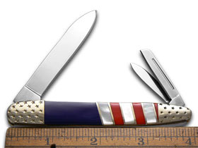 Silverhorse Stoneworks™ Whittler SHS-140RWB Turquoise, Lapis and Mother Of Pearl Stainless Steel Pocket Knife