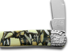 Schatt & Morgan Genuine Chipped Mammoth Ivory Fossil Toothpick Pocket Knife