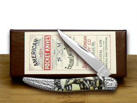 Schatt & Morgan Genuine Chipped Mammoth Ivory Fossil Toothpick Pocket Knife
