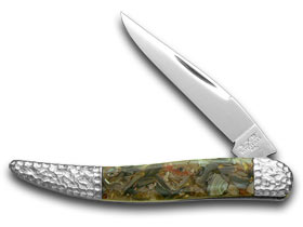 Schatt & Morgan Toothpick Genuine Chipped Abalone Stainless Pocket Knife