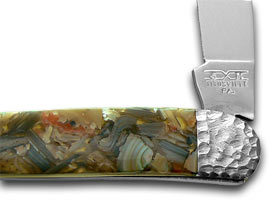 Schatt & Morgan Toothpick Genuine Chipped Abalone Stainless Pocket Knife