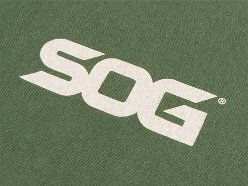 SOG Specialty Knives™ 26 SHIRT GREEN CAMO MED Knife 100% Cotton T-shirt