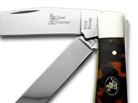 Steel Warrior™ Trapper SW-108ITS Imitation Tortoise Shell 440 Stainless Steel Pocket Knife