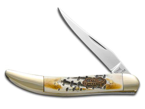 Steel Warrior™ Toothpick SW-109BR Butter Rum Bone 440 Stainless Steel Pocket Knife