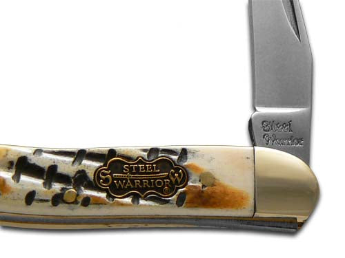 Steel Warrior™ Toothpick SW-109BR Butter Rum Bone 440 Stainless Steel Pocket Knife