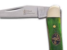 Steel Warrior™ Toothpick SW-109GSB Green Bone 440 Stainless Steel Pocket Knife