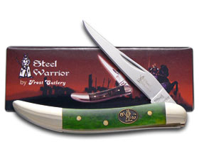 Steel Warrior™ Toothpick SW-109GSB Green Bone 440 Stainless Steel Pocket Knife