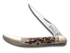 Steel Warrior™ Toothpick SW-109IS Imitation Stag Resin 440 Stainless Steel Pocket Knife