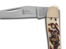 Steel Warrior™ Toothpick SW-109IS Imitation Stag Resin 440 Stainless Steel Pocket Knife