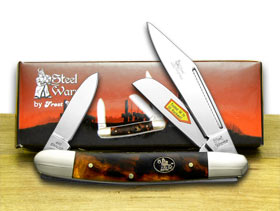 Steel Warrior™ Wrangler Stockman SW-112ITS Imitation Tortoise Shell 440 Stainless Steel Pocket Knife