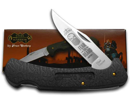 Steel Warrior™ Lockback SW-127RUB Black Rubber 440 Stainless Steel Pocket Knife