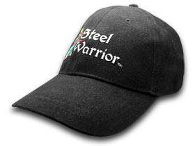 Steel Warrior™ CAP-BLACK-SW-LOGO Knife 100% Cotton Baseball Cap