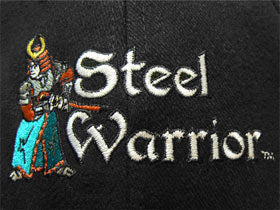 Steel Warrior™ CAP-BLACK-SW-LOGO Knife 100% Cotton Baseball Cap