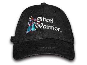 Steel Warrior™ CAP-BLACK-SW-LOGO Knife 100% Cotton Baseball Cap