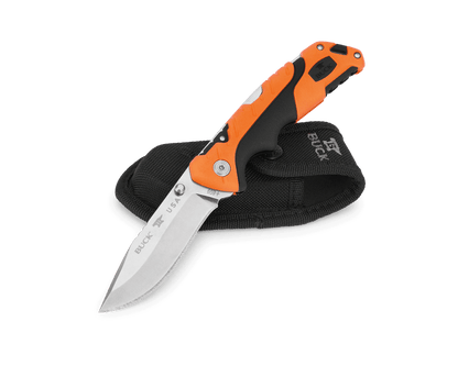 Buck Large Pursuit Lockback 0659ORS-B Orange Versaflex and Black GFN & S35VN Stainless Steel