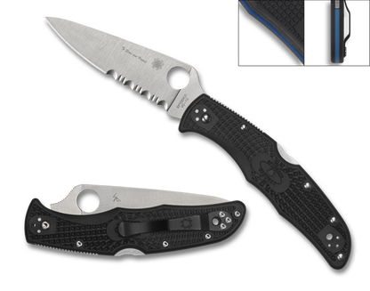 Spyderco Knives™ Endura 4 Lockback C10FPSBKBL Black FRN VG-10 Stainless Steel Pocket Knife