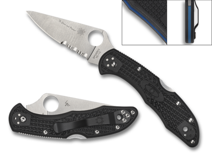 Spyderco Knives™ Delica 4 Lockback C11FPSBKBL Black FRN VG-10 Stainless Steel Pocket Knife