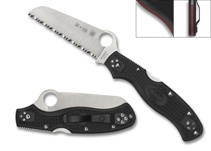 Spyderco Knives™ Rescue 3 Lockback C14FSBKRD3 Black FRN VG-10 Stainless Steel Pocket Knife