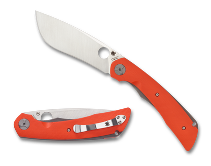 Spyderco Knives™ Subvert Sub-frame Lock C239GPOR Orange G10 and Titanium S30V Stainless Steel Pocket Knife