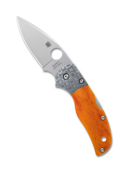 Spyderco Knives™ Native 5 Lockback C41BA50TH Amber Bone CPM S90V Stainless Steel Pocket Knife