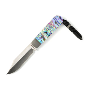 Jack Wolf Knives™ Backwoods FIXedc BACKW-FX-01-ABALONE Abalone S90V Stainless Steel Knife