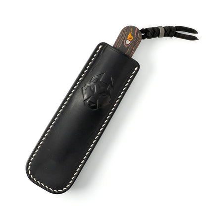 Jack Wolf Knives™ Backwoods FIXedc BACKW-FX-01-CC-SUN-ORA Sunset Orange CamoCarbon S90V Stainless Steel Knife