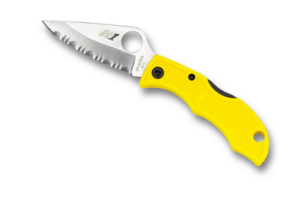 Spyderco Knives™ Ladybug 2 Lockback LYLS3 Marine Yellow FRN H2 Stainless Steel Pocket Knife