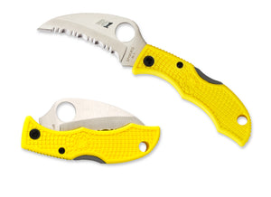Spyderco Knives™ Ladybug 3 Lockback LYLS3HB Marine Yellow FRN H2 Stainless Steel Pocket Knife