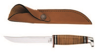 W.R. Case XX Knives Polished Leather Slim Fixed Blade Hunter Stainless 00381