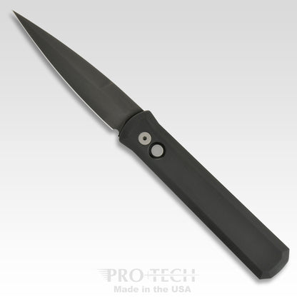 Pro-Tech Knives, LLC™ Godfather Auto 921-OPERATOR Black 6061-T6 Aluminum 154CM Stainless Steel Pocket Knife