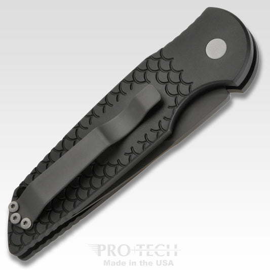 Pro-Tech Knives, LLC™ Tactical Response 3 Auto TR-3 X1 D2 Black 6061-T6 Aluminum CPM-D2 Steel Pocket Knife