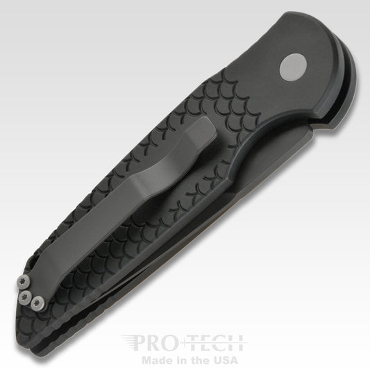 Pro-Tech Knives, LLC™ Tactical Response 3 Auto TR-3 X2 D2 Black 6061-T6 Aluminum CPM-D2 Steel Pocket Knife