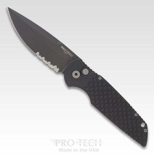 Pro-Tech Knives, LLC™ Tactical Response 3 Auto TR-3 X2 D2 Black 6061-T6 Aluminum CPM-D2 Steel Pocket Knife