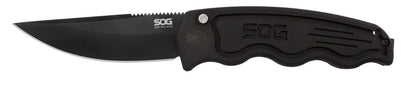 SOG Specialty Knives™ SOG-Tac Folder ST-02 Black Hard Anodized Aluminum AUS-8 Stainless Steel Pocket Knife