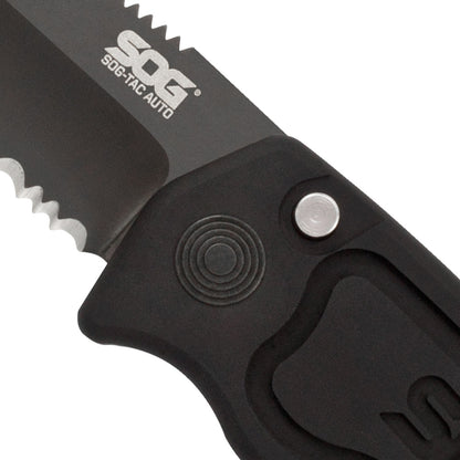 SOG Specialty Knives™ SOG-Tac Folder ST-04 Black Hard Anodized Aluminum AUS-8 Stainless Steel Pocket Knife