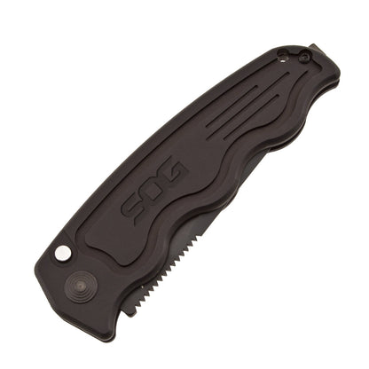 SOG Specialty Knives™ SOG-Tac Folder ST-04 Black Hard Anodized Aluminum AUS-8 Stainless Steel Pocket Knife