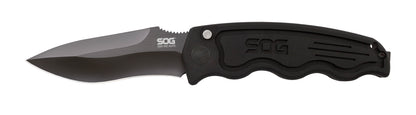 SOG Specialty Knives™ SOG-Tac Folder ST-06 Black Hard Anodized Aluminum AUS-8 Stainless Steel Pocket Knife