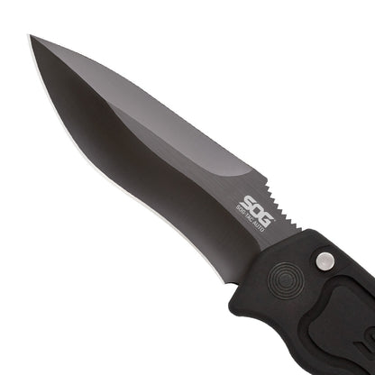 SOG Specialty Knives™ SOG-Tac Folder ST-06 Black Hard Anodized Aluminum AUS-8 Stainless Steel Pocket Knife