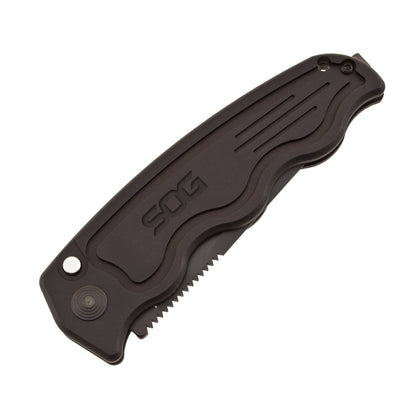 SOG Specialty Knives™ SOG-Tac Folder ST-06 Black Hard Anodized Aluminum AUS-8 Stainless Steel Pocket Knife